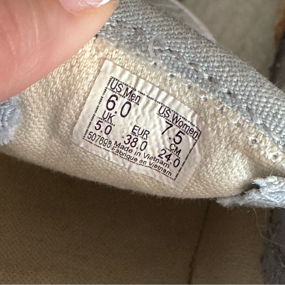 Vans Classic Slip-On Sneakers - Light Blue Houndstooth Suede, Women’s Size 7.5 - Picture 10 of 11